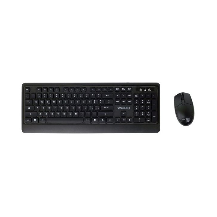 YASHI KIT KEYBOARDMOUSE WIRELESS KIT BLACK